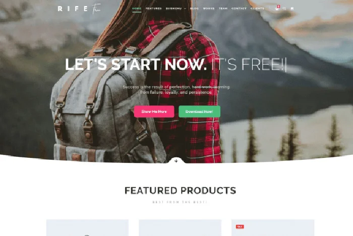 Rife Elementor Compatible Theme