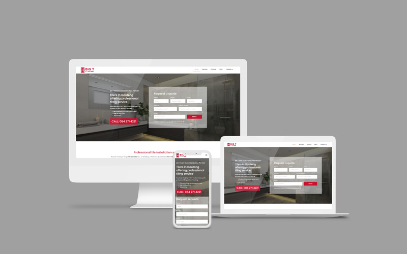 Big T Tilers Website Created by Web Designers near Johannesburg